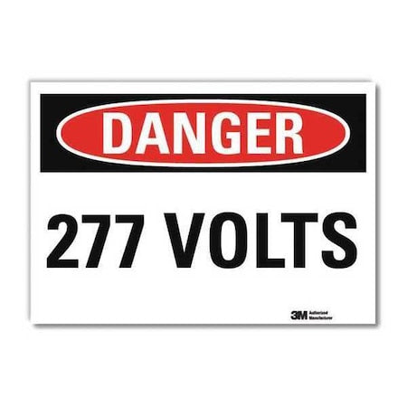 Danger Sign,Self-Adhesv Mount,7inWx5inH, U3-1074-RD_7X5