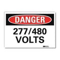 Danger Sign,Self-Adhesv Mount,7inWx5inH, U3-1075-RD_7X5