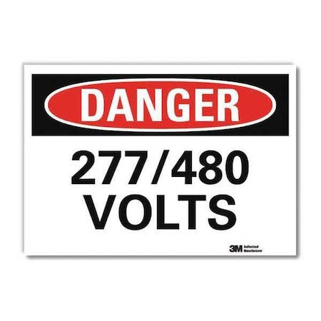 Danger Sign,Self-Adhesv Mount,7inWx5inH, U3-1075-RD_7X5
