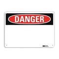 Danger Sign, 14" W, 10" H, English, Recycled Plastic, White