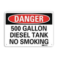 Danger Sign, 10" H, 14 in W,  Horizontal Rectangle, English, U3-1079-NA_14x10