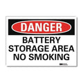 Danger Sign, 7" H, 10" W, Reflective Sheeting, Vertical Rectangle, English, U3-1127-RD_10X7