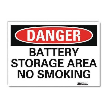 Danger Sign, 7" H, 10" W, Reflective Sheeting, Vertical Rectangle, English, U3-1127-RD_10X7