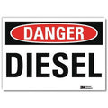 Danger Sign, 5 in H, 7 in W,Horizontal Rectangle, English, U3-1293-RD_7X5