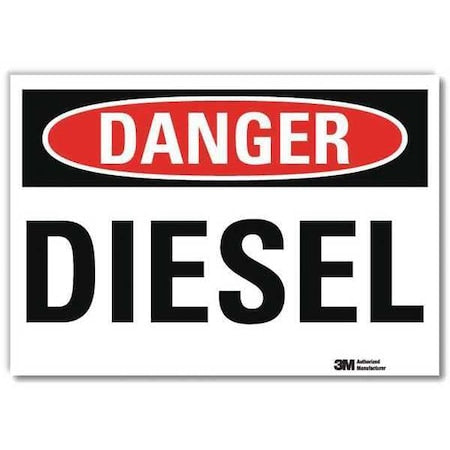 Danger Sign, 5 in H, 7 in W,Horizontal Rectangle, English, U3-1293-RD_7X5