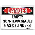 Danger Sign, 10 in H, 14 in W, Vertical Rectangle, English, U3-1424-RA_14X10