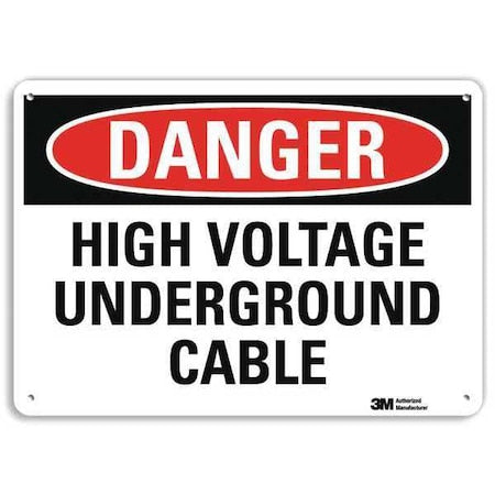 Danger Sign,4 Hole Mount,14inWx10inH, U3-1640-RA_14X10