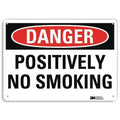 Danger Sign, 7" H, 10" W, Plastic, Vertical Rectangle, English, U3-1931-NP_10X7