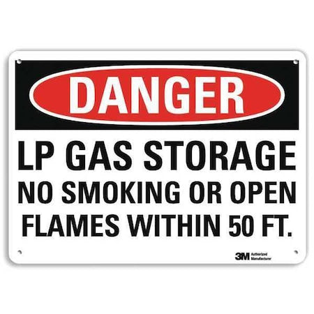 Danger No Smoking Sign, 10" H, 14 in W,  Vertical Rectangle, English, U3-1782-RA_14X10