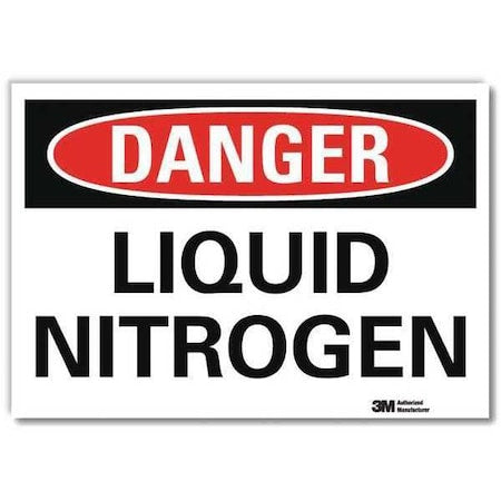 Danger Sign, 5 in H, 7 in W,Horizontal Rectangle, English, U3-1754-RD_7X5