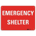 Emergency Shelter, 10 in x 14 in, Horizontal Rectangle, Aluminum, U7-1120-RA_14X10