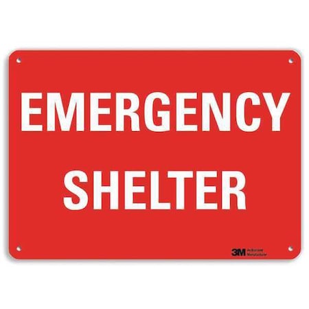 Emergency Shelter, 10 in x 14 in, Horizontal Rectangle, Aluminum, U7-1120-RA_14X10
