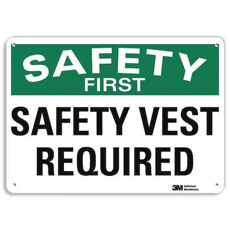 Safety Sign, 7 in Height, 10 in Width, Aluminum, Vertical Rectangle, English, U7-1247-RA_10X7