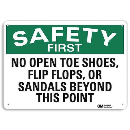 Safety Sign, 10 in Height, 14 in Width, Aluminum, Horizontal Rectangle, English, U7-1221-RA_14X10