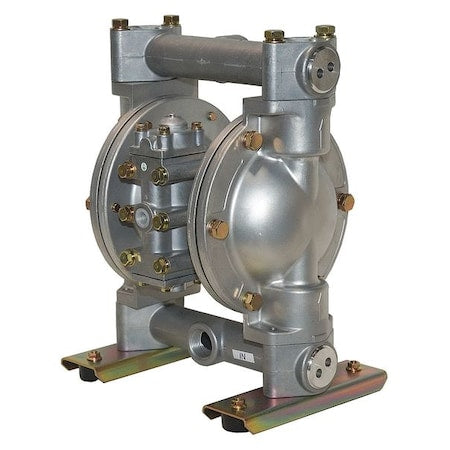 Double Diaphragm Pump, Aluminum, Air Operated, PTFE, 41 GPM