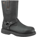 Men's Wellington Boot, 7 M, Steel Toe, 10 1/2 in H, Black, D95328