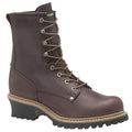 Men's Logger Boot, 8 1/2 D, Steel Toe, 8 in H, Brown, 1821