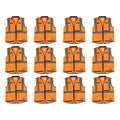 High Visibility Vest,12 pk,S/M