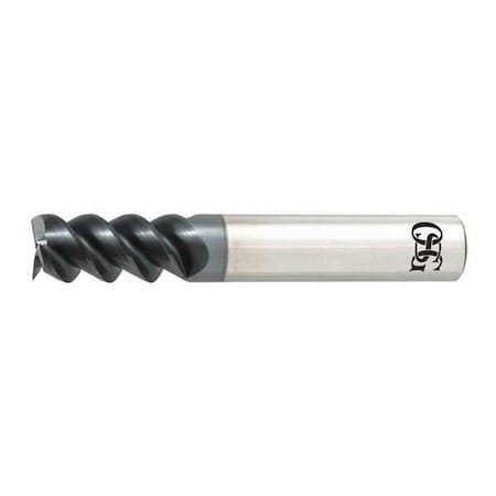 Carbide End Mill,1/2 in. dia,1 in. Cut L