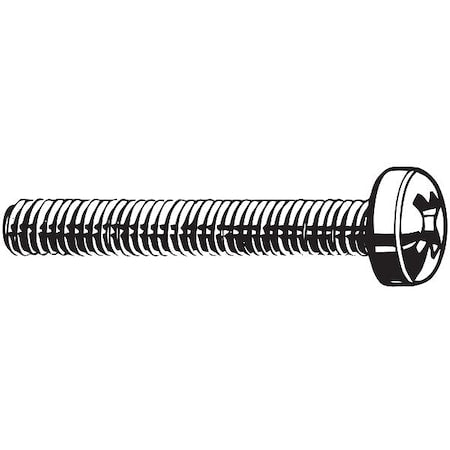 M6-1.00 x 12 mm Phillips Fillister Machine Screw, Zinc Plated Steel, 100 PK