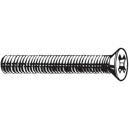 M6-1.00 x 16 mm Phillips Flat Machine Screw, Plain 18-8 Stainless Steel, 100 PK