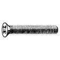 #6-32 x 3/4 in Phillips Flat Machine Screw, Zinc Plated Steel, 100 PK