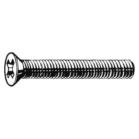 #6-32 x 3/4 in Phillips Flat Machine Screw, Zinc Plated Steel, 100 PK