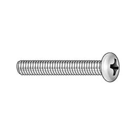 #12-24 x 1/2 in Phillips Round Machine Screw, Zinc Plated Steel, 100 PK