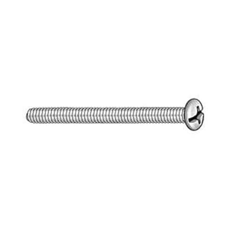 1/4"-20 x 1 in Combination Phillips/Slotted Round Machine Screw, Zinc Plated Steel, 100 PK