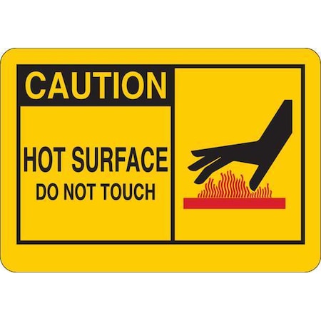 Caution Sign, 10 in H, 14 in W, Aluminum, English, 34GG03