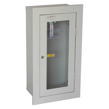 Fire Extinguisher Cabinet, Semi Recessed, 28 in Height, 20 lb