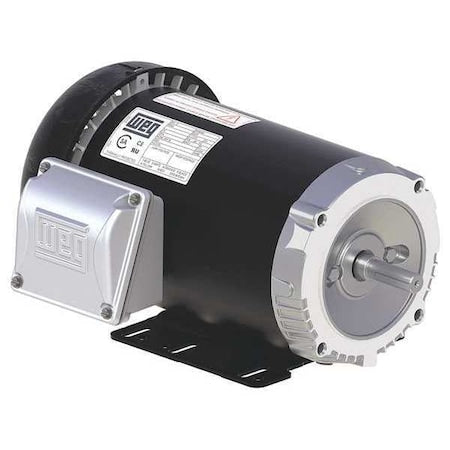 Three-Phase General Purpose Motor, 1/2 HP, 56C Frame, 208-230/460V AC Voltage