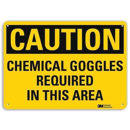 Safety Sign, 10 in Height, 14 in Width, Aluminum, Horizontal Rectangle, English