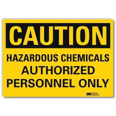 Caution Sign, 10 in H, 14 in W,Horizontal Rectangle, English, U4-1369-RD_14X10