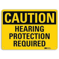 Safety Sign, 10 in Height, 14 in Width, Aluminum, Horizontal Rectangle, English
