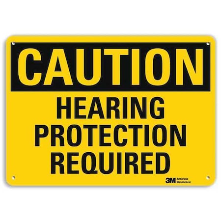 Safety Sign, 10 in Height, 14 in Width, Aluminum, Horizontal Rectangle, English