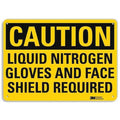 Plastic Caution Sign,4 Holes,14"x10", U4-1489-NP_14X10