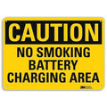 Caution Sign, 10" H, 14 in W, Plastic, Horizontal Rectangle, English, U4-1548-NP_14X10