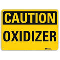 Caution Sign, 10 in H, 14 in W, Plastic, Horizontal Rectangle, English, U4-1581-NP_14X10