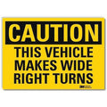 Safety Sign, 10 in H, 14 in W, Plastic, Horizontal Rectangle, English, U4-1726-RD_14X10