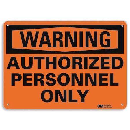 Warning Sign,10" W,7" H,0.040" Thickness