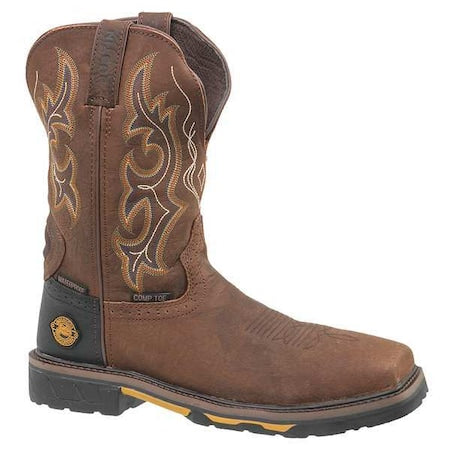 Hybred, Men's 11 in Composite Toe Western Boot, Brown, 11 1/2EE, EE, WK4625