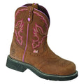 Women's Western Boot, 6 1/2 B, Steel Toe, 8 in H, Brown, WKL9980