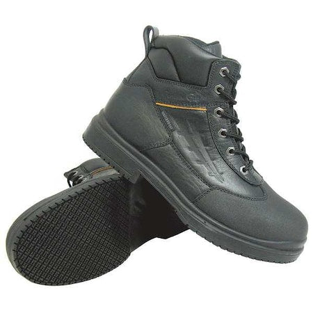 Unisex 6-Inch Work Boot, 12 W, Steel Toe, 6 in H, Black, 7800