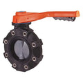 Butterfly Valve, 6", CPVC/EPDM, Lever Handle, 316-SS Lugs