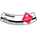 Cylinder Label, 2 in H, 5 1/4 in W, Vinyl, Arch, English, MCSLPRR