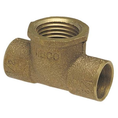 Reducing Tee,Cast Bronze,C x C x FNPT