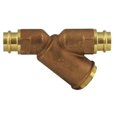 Y Strainer, 1/2" Pipe, Press, Lead Free Bronze, 250 psi