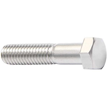 18-8, 1/4"-20 Hex Head Cap Screw, Plain Stainless Steel, 2 in L, 25 PK