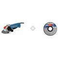 X-LOCK Angle Grinder, Corded, 4-1/2 in, w/ Brake, 10A, + Cutting Wheel